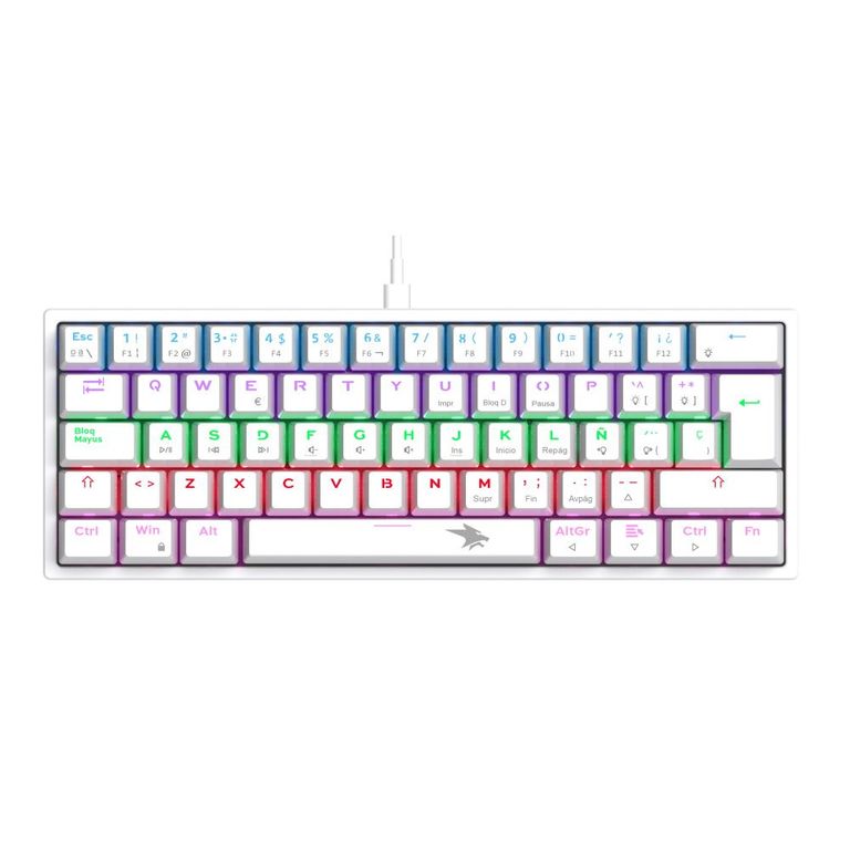 Teclado Mecánico Gamer Berserker Blanco Outemu Rojo