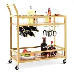 GENERICO - Carrito Bar Para El Hogar Estante De Vino Almacenar Cocina Restaurante