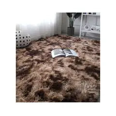 GRETAIL - Alfombra De Felpa Piso Decorativo 200cm x 140cm Marrón Oscuro