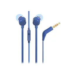 JBL - Tune 110 Audífono Original con Micrófono Pure Bass 3.5 mm - Azul