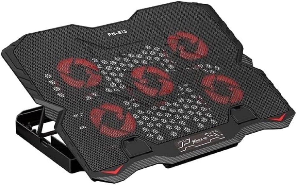 Cooler para Laptop 5 Ventiladores 2 puertos USB LED FN-813