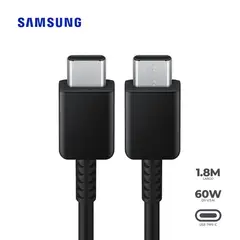 SAMSUNG - Cable Carga y Datos S. Rapida USBC-USBC 3A 1.8 m max 60w Negro
