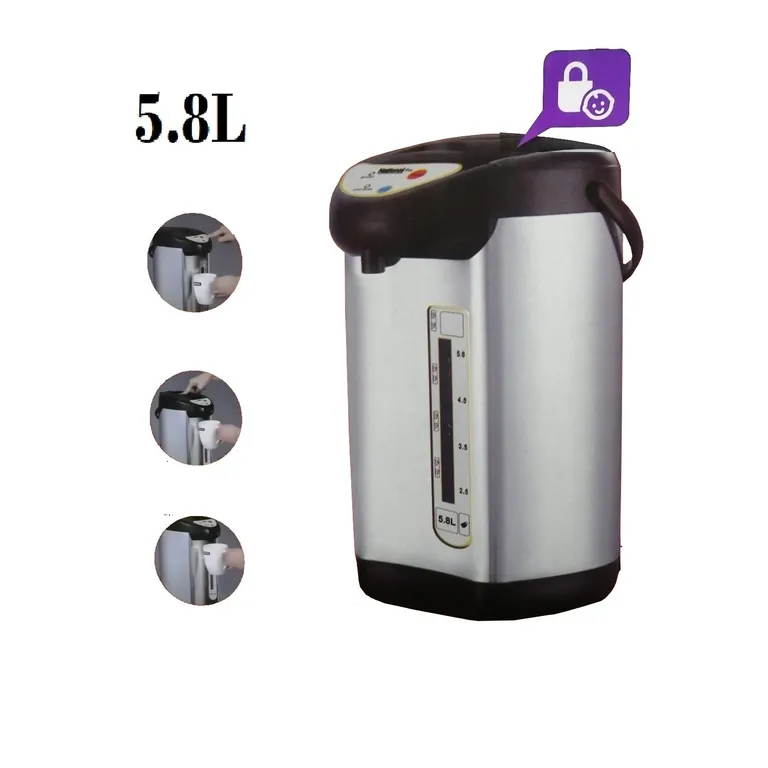 Termo Hervidor NATIONALIZER HN-5800 de 5.0 Litros Negro/Acero