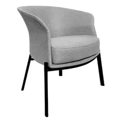 ZIYAZ - Sillón Bell Gris Base Negro