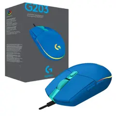 LOGITECH - Mouse G203 Lightsync Optical Rgb Azul