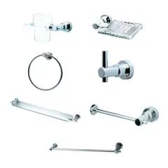 FUNDICION PACIFICO - Accesorios para Baño G.O Sport Cromo de 7 Piezas Fundición Pacífico