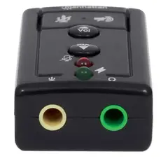 GENERICO - Adaptador De Usb A 2 Jack 3.5mm