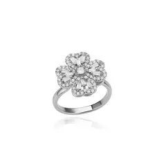 GENERICO - Anillo Mujer Trébol Corazón Giratorio Joya Regalo Acero