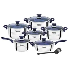 Reyna - Juego ollas de acero Classic 12 piezas (Blue)