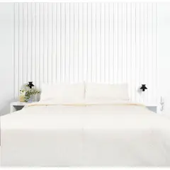 COBITEX HOME - Edredón 1.5 plazas perla con reversible de corderito cobitex 100% algodón