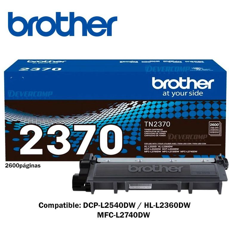 Toner TN-2370 para DCP-L2540DW HL-L2360DW MFC-L2740DW