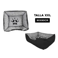 GENERICO - Cama para Perro Rectangular Negro Talla XXL
