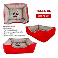 GENERICO - Colchoneta Premium Pet de Color Rojo Talla XL