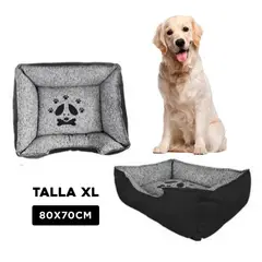 GENERICO - Colchoneta Rectangular para Perro Negro Talla XL