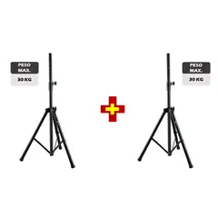 TREVELY - Combo Trípode para parlante 1.40 cm negro