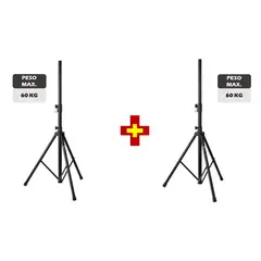 TREVELY - Combo Trípode para parlante 1.80 cm negro