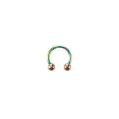 GENERICO - Piercing multicolor para septum smiley labret lóbulo 8mm