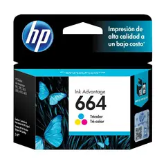 HP - Cartucho Original De Tinta 664 F6v28al Tricolor