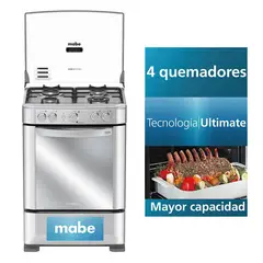 MABE - Cocina de piso a Gas 60 cm Inox CMP6040FX0