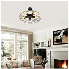 GENERICO - Lámpara de techo metal estilo industrial Incluye cinco focos