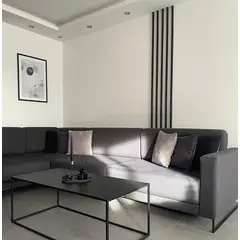 GENERICO - Mesa de centro rectangular negro 80x50x40