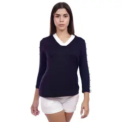 GENERICO - Blusa con Botones Manga Larga