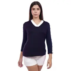 GENERICO - Blusa con Botones Manga Larga