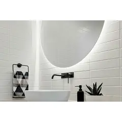 GENERICO - Espejo circular biselado con luz led cálida posterior Vidrio Belga de 4mm