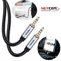 NETCOM - Cable de Audio Plug a Plug 3.5mm TRRS de 1.80 Metros