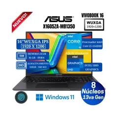 ASUS - LAPTOP VIVOBOOK 16 16' 1920x1200 I5 12500H 16GB 512GB W11