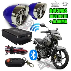 GENERICO - Kit Parlante Bocina Bluetooth Alarma Moto con Control Remoto