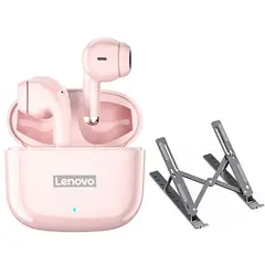 LENOVO - Audífonos LP40 Pro De Tws-Rosa y Soporte plegable de elevación