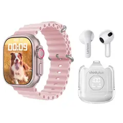 LENOVO - XT65 De Audífonos tws-Blanco y Toumi Watch S8-Rosa