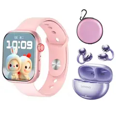 LENOVO - Audífonos TA140 Morado Bluetooth y S10 P Reloj inteligente Bag