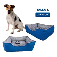GENERICO - Cama Invierno Perro Azul Talla L