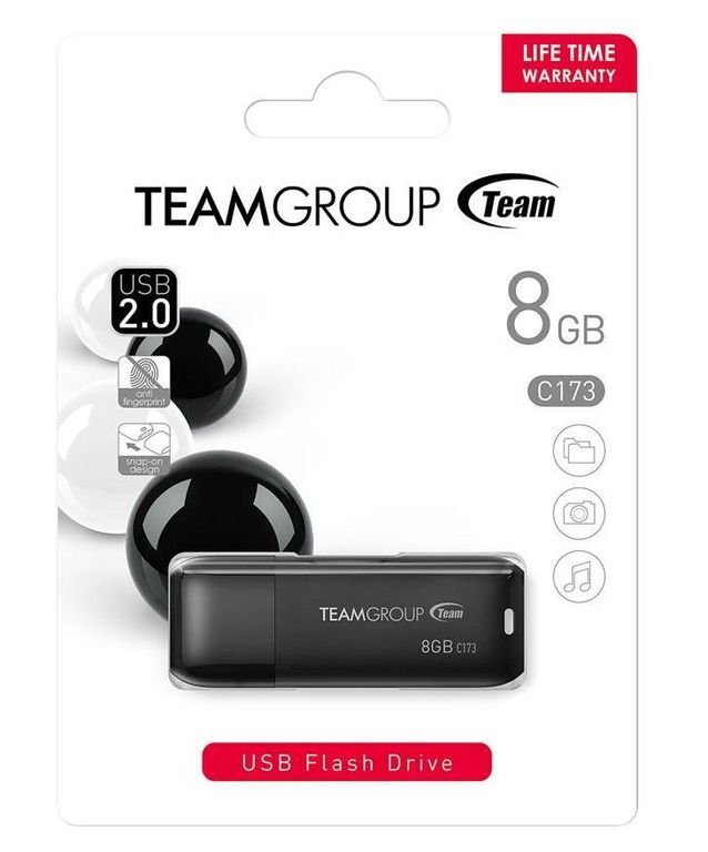 Memoria Usb Flash drive 2.0 8gb C73 - Negro oscuro