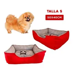 GENERICO - Colchoneta Rectangular Perro Rojo Talla S