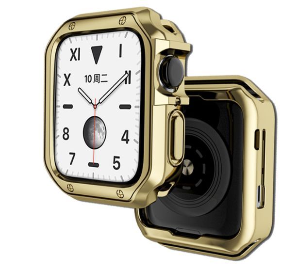 Case Cromado TPU para APPLE WATCH 41mm 40mm 38mm - Dorado