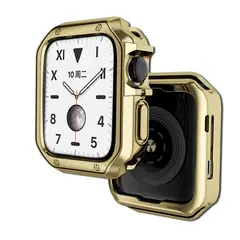 GENERICO - Case Cromado TPU para APPLE WATCH 42mm 44mm 45mm - Dorado