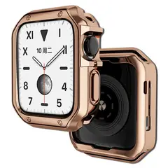 GENERICO - Case Cromado TPU para APPLE WATCH 42mm 44mm 45mm - OroRosa