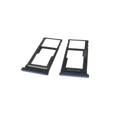GENERICO - Repuesto Bandeja SIM Micro SD MOTOROLA ONE VISION - AZUL.