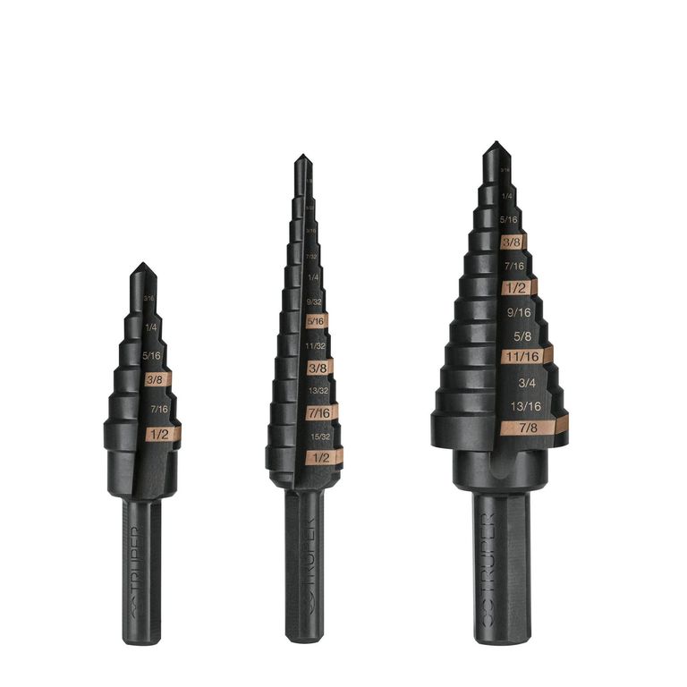 Juego de brocas escalonadas 3 piezas,