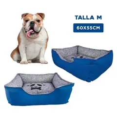 GENERICO - Cama Invierno Perro Azul Talla M