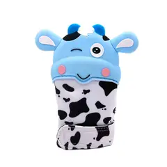 GENERICO - Guante mordedor vaquita celeste para bebe