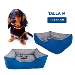GENERICO - Colchoneta Premium Perro Azul Talla M