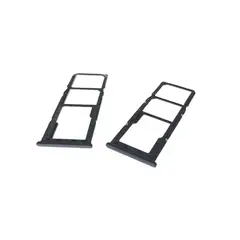 GENERICO - Repuesto Bandeja SIM Micro SD SAMSUNG A21S - NEGRO.