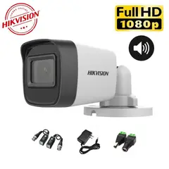 HIKVISION - Cámara Tubo FULLHD AUDIO IR 20m con accesorios