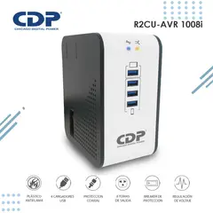 CDP - EstabilizadorDe Voltaje R2CU-AVR1008I 1000VA-500W 8 Tomas Salida