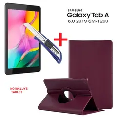 GENERICO - Funda Giratoria con Mica de Vidrio para Samsung Tab A 8.0 2019 SM-T290