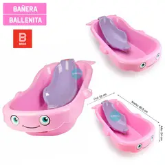 BASA - Bañera Ballenita Para Bebes Soporte De Bebe -
